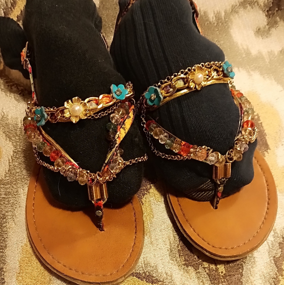 Zigigoho beaded fancy sandles